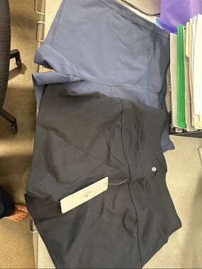 CRZ YOGA Women’s Athletic Shorts in Black and Blue